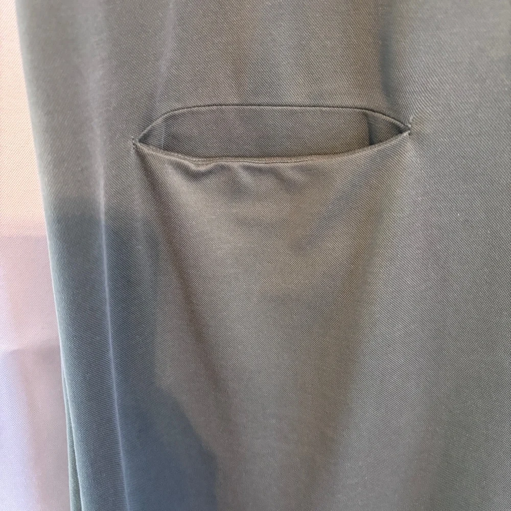 Sigrid Olsen Sage Green Crewneck Shift Top Dress ~ sz L - Picture 3 of 5